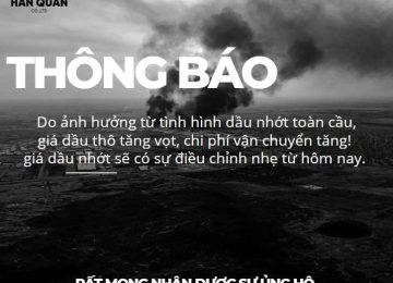 📢 THÔNG BÁO ĐIỀU CHỈNH GIÁ DẦU NHỚT